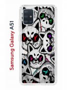 Чехол-накладка Samsung Galaxy A51 (582691) Kruche PRINT Angry Cats