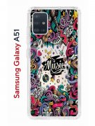 Чехол-накладка Samsung Galaxy A51 Kruche Print Music