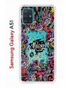 Чехол-накладка Samsung Galaxy A51 Kruche Print Music