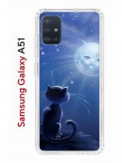 Чехол-накладка Samsung Galaxy A51 Kruche Print Лунный кот