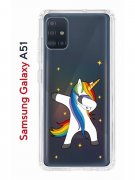 Чехол-накладка Samsung Galaxy A51 Kruche Print Единорожка