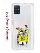 Чехол-накладка Samsung Galaxy A51 Kruche Print Сова в очках