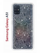 Чехол-накладка Samsung Galaxy A51 Kruche Print Skull White