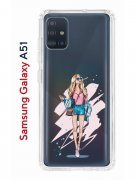 Чехол-накладка Samsung Galaxy A51 Kruche Print Fashion Girl