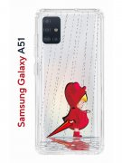 Чехол-накладка Samsung Galaxy A51 Kruche Print Девочка с зонтом