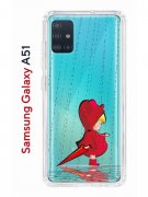Чехол-накладка Samsung Galaxy A51 Kruche Print Девочка с зонтом