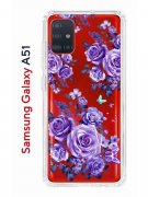 Чехол-накладка Samsung Galaxy A51 Kruche Print Roses