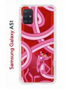 Чехол-накладка Samsung Galaxy A51 Kruche Print Розовая Пантера