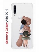 Чехол-накладка Samsung Galaxy A50 2019 (583850) Kruche PRINT Девочка с мишкой