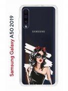 Чехол-накладка Samsung Galaxy A50 2019/A50S 2019/A30S 2019 Kruche Print Фэшн леди