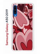 Чехол-накладка Samsung Galaxy A50 2019 Kruche Print Сердечки
