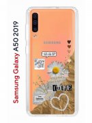 Чехол-накладка Samsung Galaxy A50 2019/A50S 2019/A30S 2019 Kruche Print Крафтовые наклейки