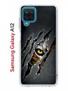 Чехол-накладка Samsung Galaxy A12 Kruche Print Тигриный глаз