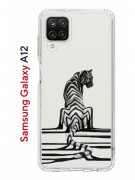 Чехол-накладка Samsung Galaxy A12 (594609) Kruche PRINT Tiger