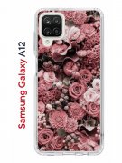 Чехол-накладка Samsung Galaxy A12 Kruche Print цветы