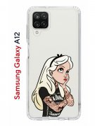 Чехол-накладка Samsung Galaxy A12/M12 Kruche Print Tattoo Girl