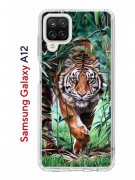 Чехол-накладка Samsung Galaxy A12/M12 Kruche Print Крадущийся тигр