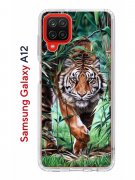 Чехол-накладка Samsung Galaxy A12/M12 Kruche Print Крадущийся тигр