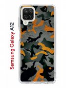 Чехол-накладка Samsung Galaxy A12 (594609) Kruche PRINT Камуфляж