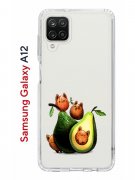 Чехол-накладка Samsung Galaxy A12/M12 Kruche Print Авокотики