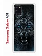 Чехол-накладка Samsung Galaxy A31 Kruche Print Дикий леопард