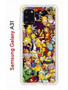Чехол-накладка Samsung Galaxy A31 Kruche Print Симпсоны