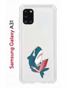 Чехол-накладка Samsung Galaxy A31 Kruche Print Акула