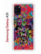 Чехол-накладка Samsung Galaxy A31 Kruche Print Colored beast