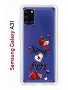 Чехол-накладка Samsung Galaxy A31 Kruche Print Ягодный микс
