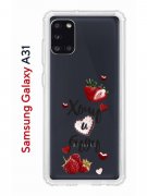 Чехол-накладка Samsung Galaxy A31 Kruche Print Ягодный микс