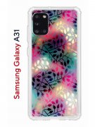 Чехол-накладка Samsung Galaxy A31 Kruche Print Цветные листья