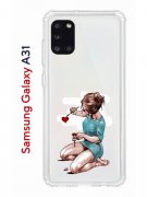 Чехол-накладка Samsung Galaxy A31 Kruche Print Рисуя любовь