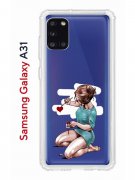Чехол-накладка Samsung Galaxy A31 Kruche Print Рисуя любовь