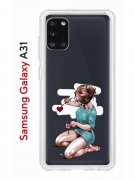 Чехол-накладка Samsung Galaxy A31 Kruche Print Рисуя любовь