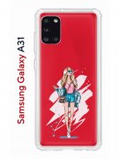 Чехол-накладка Samsung Galaxy A31 Kruche Print Fashion Girl
