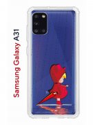 Чехол-накладка Samsung Galaxy A31 Kruche Print Девочка с зонтом
