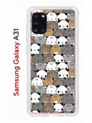 Чехол-накладка Samsung Galaxy A31 Kruche Print Медвежата