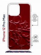 Чехол-накладка iPhone 12 Pro Max Kruche Magrope Print Dior