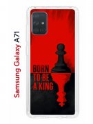 Чехол-накладка Samsung Galaxy A71 Kruche Print Born to be a King