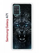 Чехол-накладка Samsung Galaxy A71 Kruche Print Дикий леопард