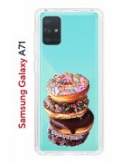 Чехол-накладка Samsung Galaxy A71 Kruche Print Donuts