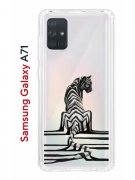 Чехол-накладка Samsung Galaxy A71 Kruche Print Tiger