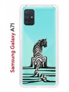 Чехол-накладка Samsung Galaxy A71 Kruche Print Tiger