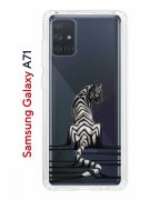 Чехол-накладка Samsung Galaxy A71 Kruche Print Tiger