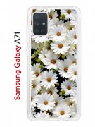 Чехол-накладка Samsung Galaxy A71 Kruche Print Ромашки