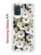 Чехол-накладка Samsung Galaxy A71 Kruche Print Ромашки