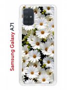 Чехол-накладка Samsung Galaxy A71 Kruche Print Ромашки