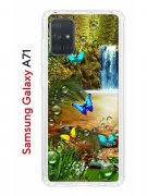 Чехол-накладка Samsung Galaxy A71 (582679) Kruche PRINT Водопад