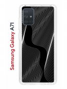 Чехол-накладка Samsung Galaxy A71 Kruche Print Line black