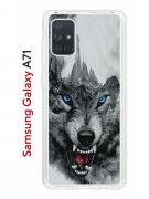 Чехол-накладка Samsung Galaxy A71 Kruche Print Волк
